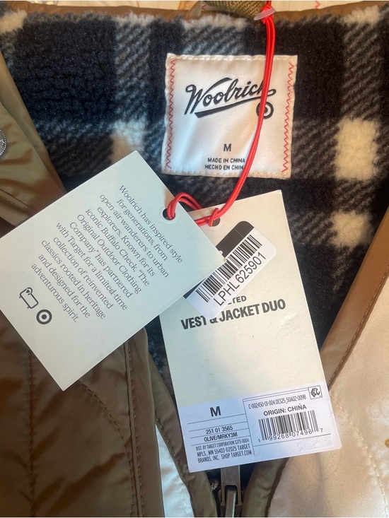 NWT Woolrich M Olive Quilted Jacket + Floral Vest Duo Limited Edition Gorpcore - Picture 6 of 16